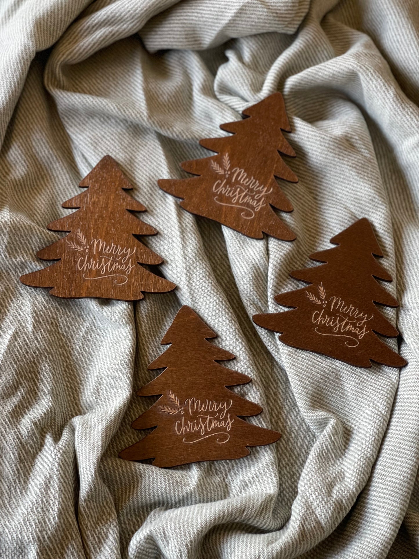 4-in-1 Christmas Trees Coasters