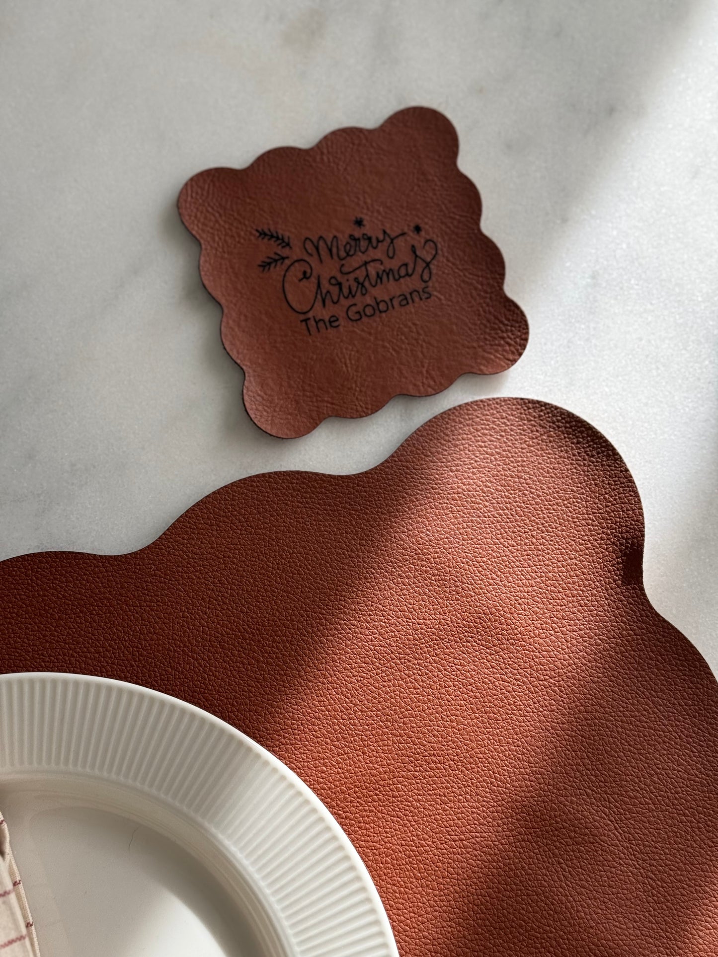 Holiday Scallop Coasters