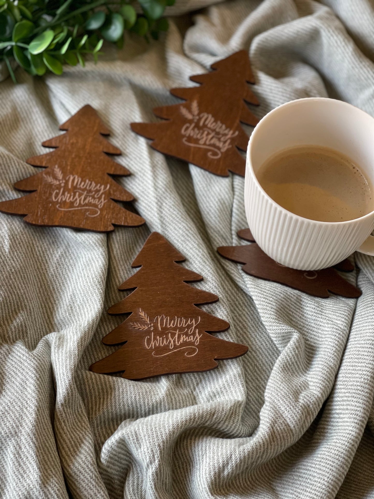 4-in-1 Christmas Trees Coasters