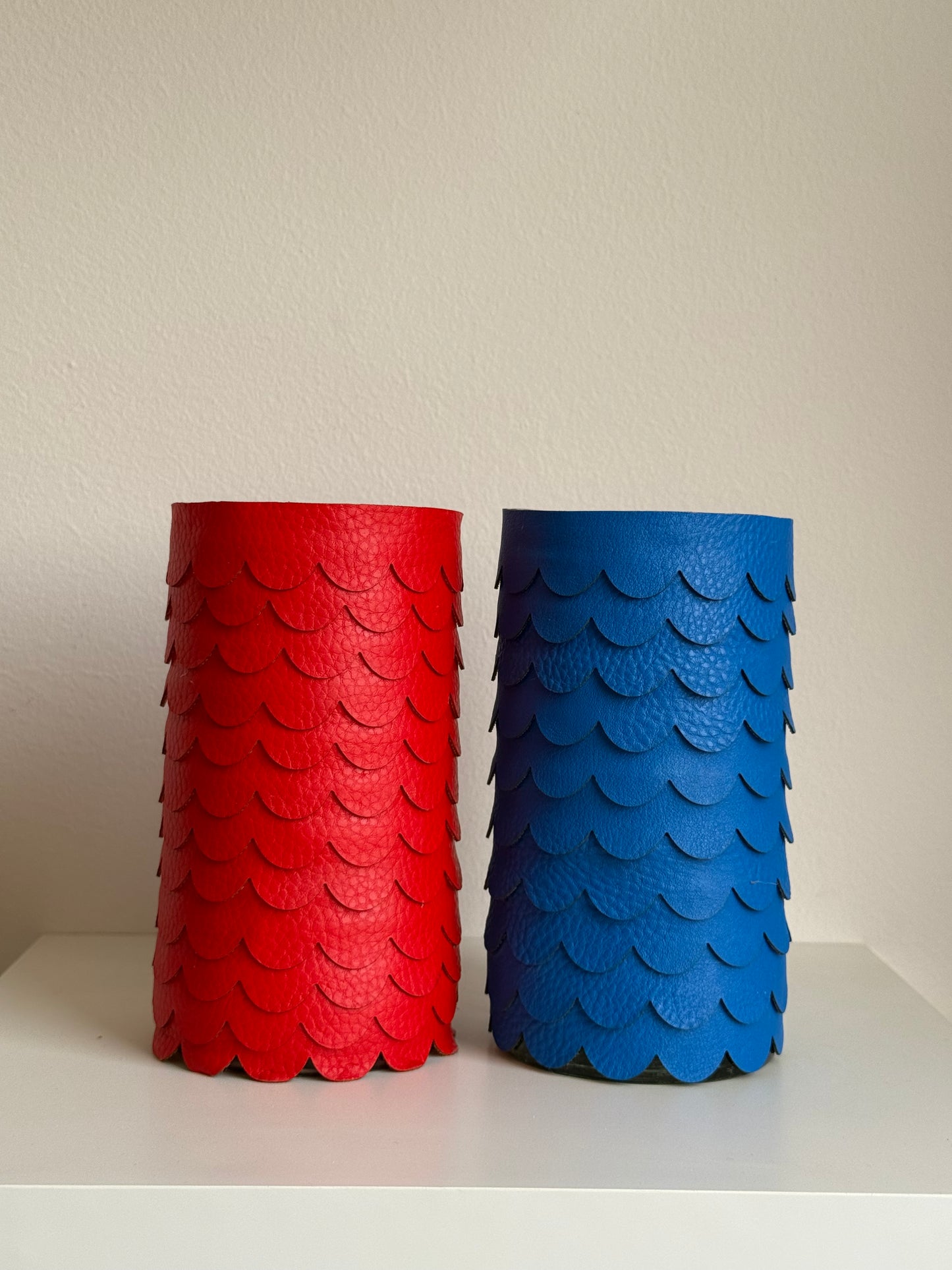 Scallop Leather Vase