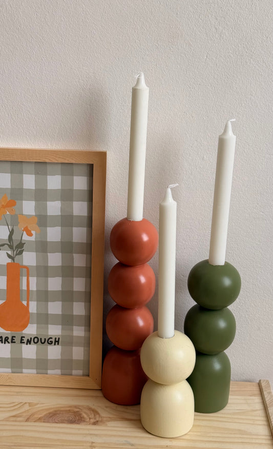 Bubble Stack Candle Holders | Set of 3