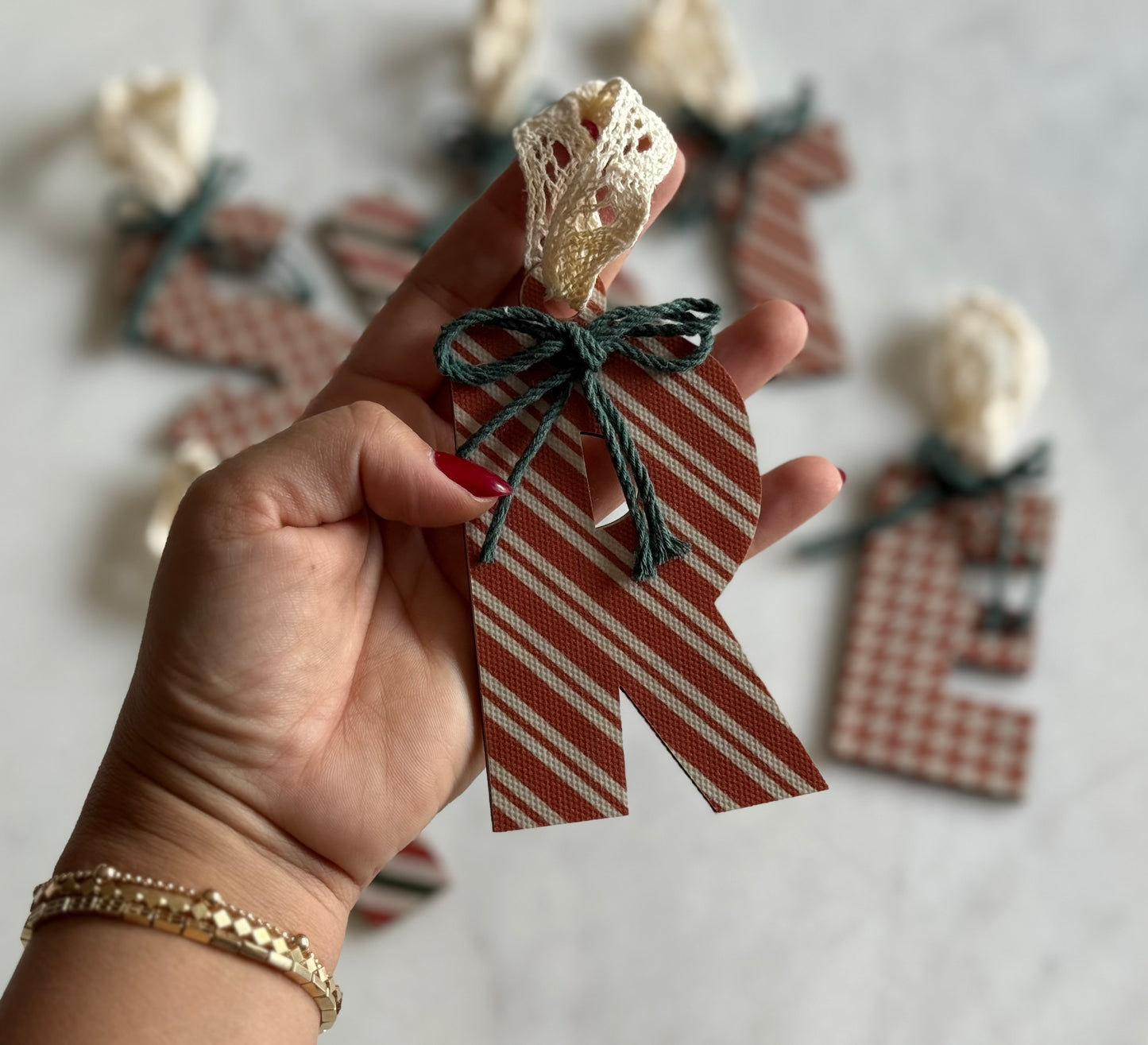 Letter Charm Ornaments