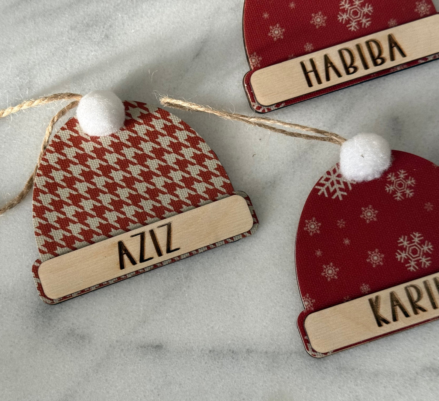 Frosted Hat Ornaments