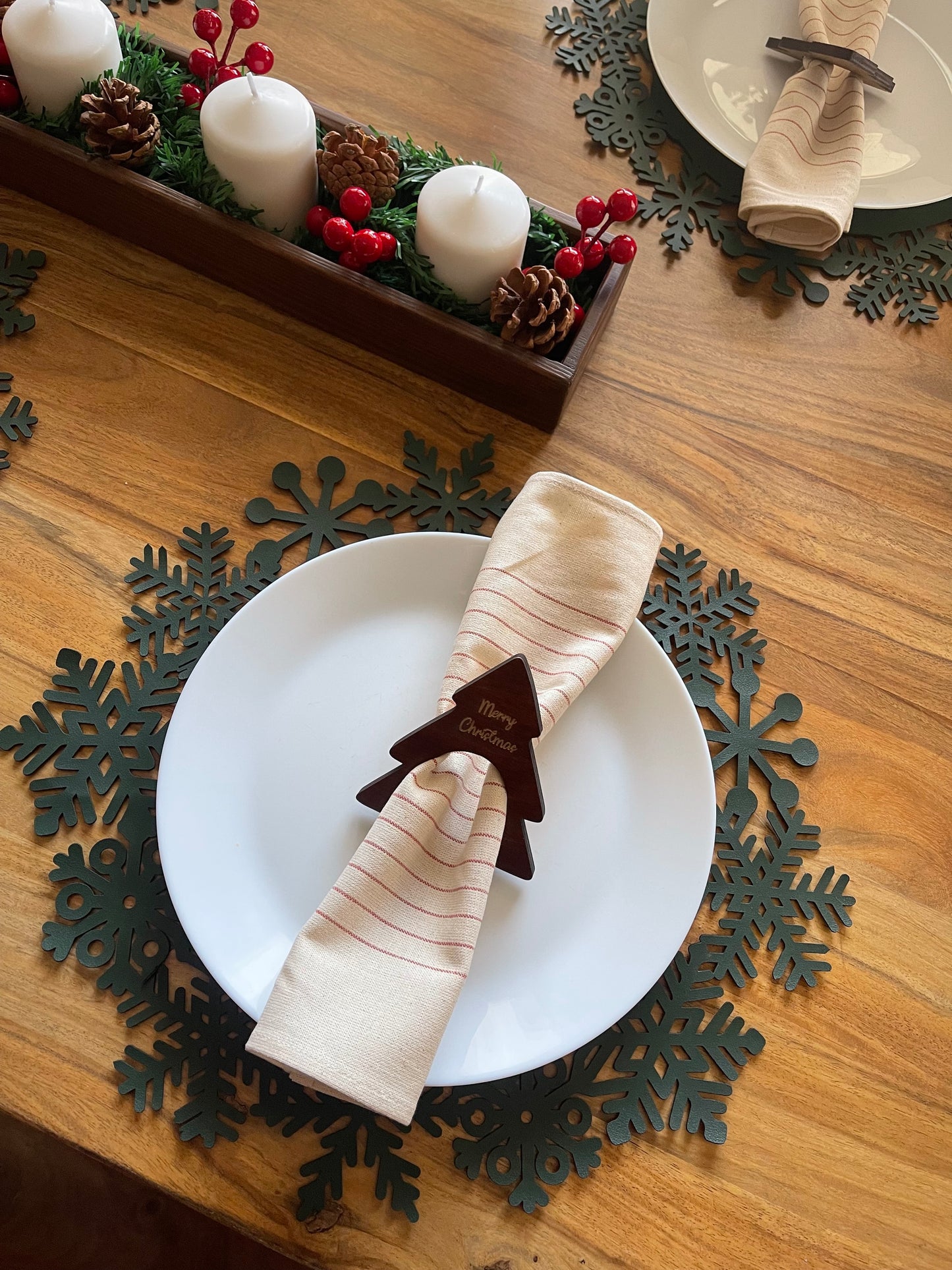 Leather Snowflake Sparkle Placemats