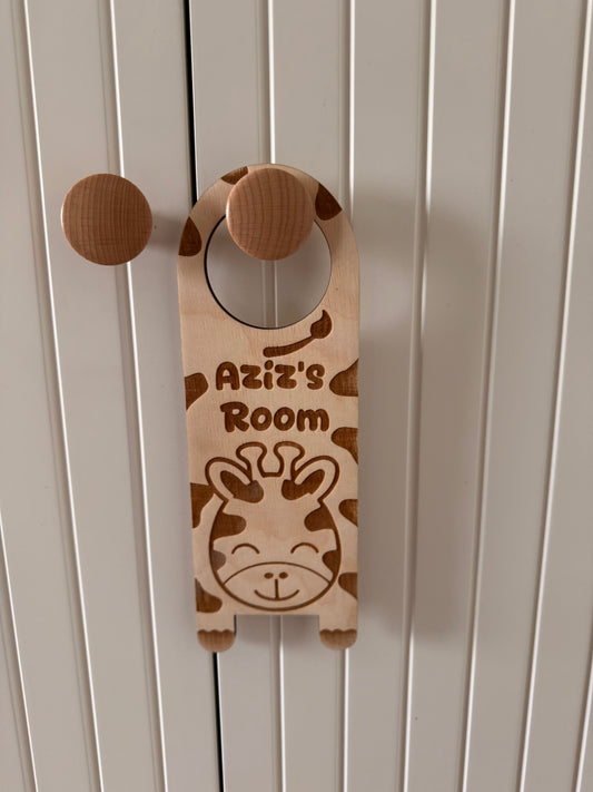 Giraffe Door Sign