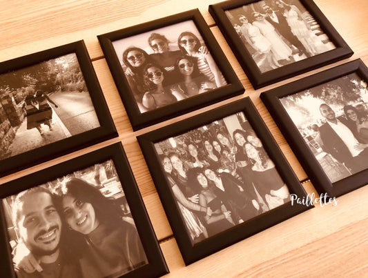 Squared Black & White Frames Set