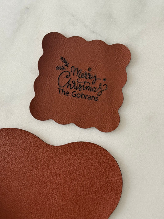 Holiday Scallop Coasters
