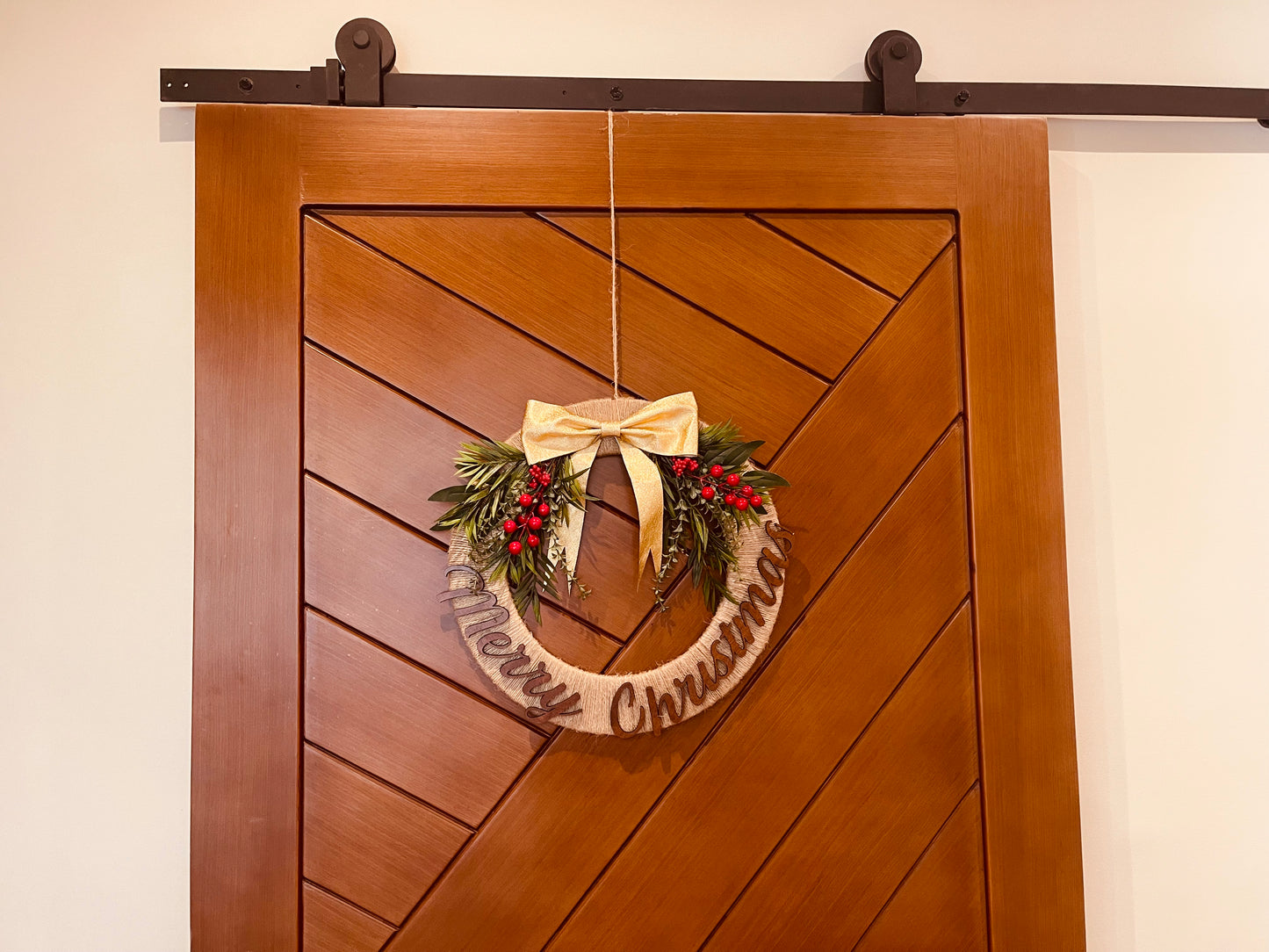 Mistletoe on Door Wreath