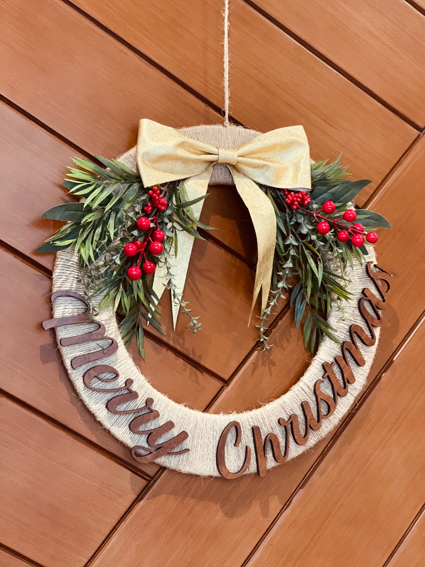 Mistletoe on Door Wreath