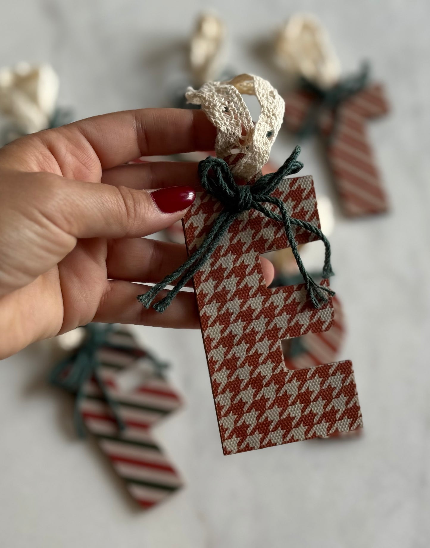 Letter Charm Ornaments