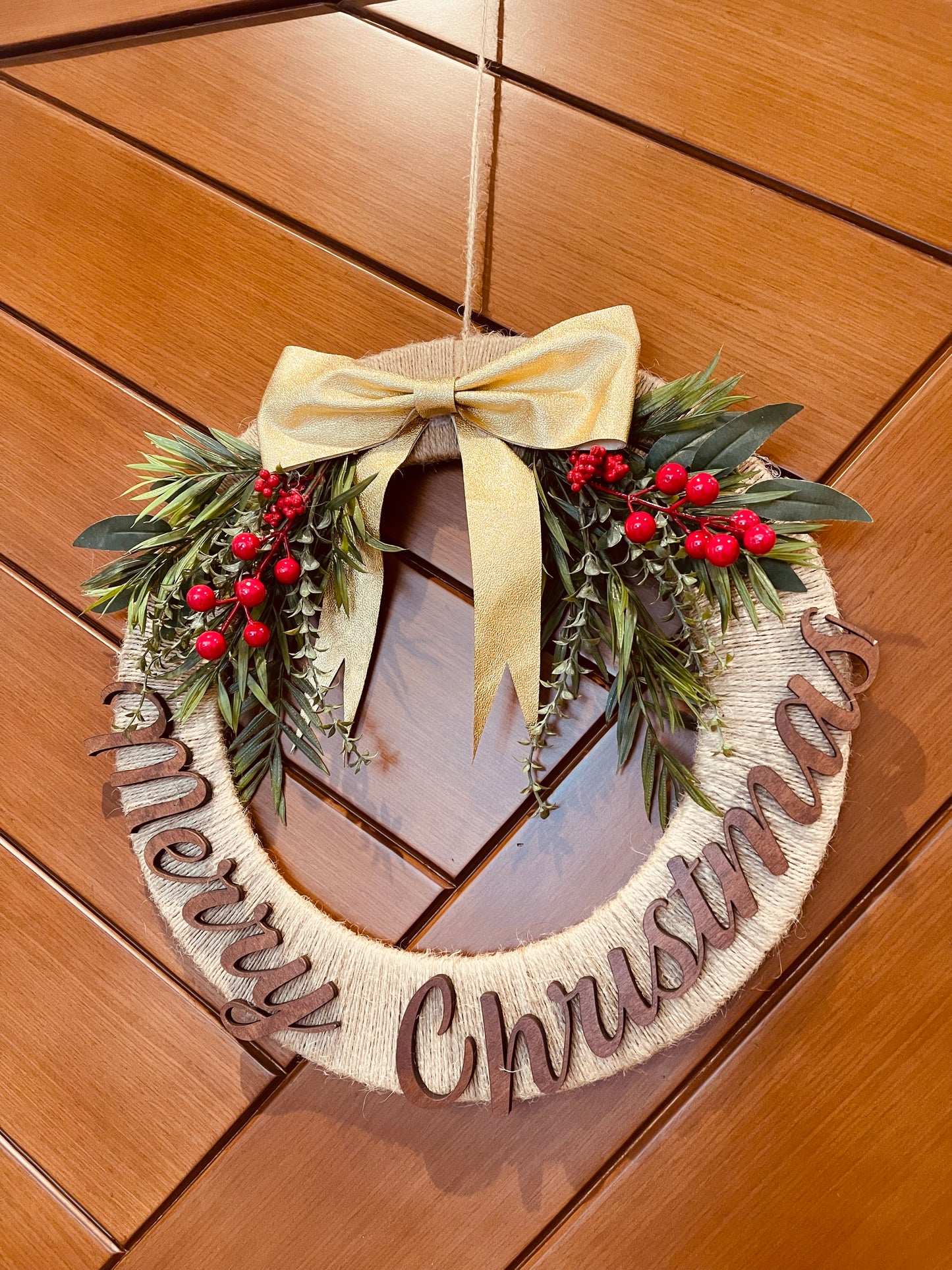 Mistletoe on Door Wreath