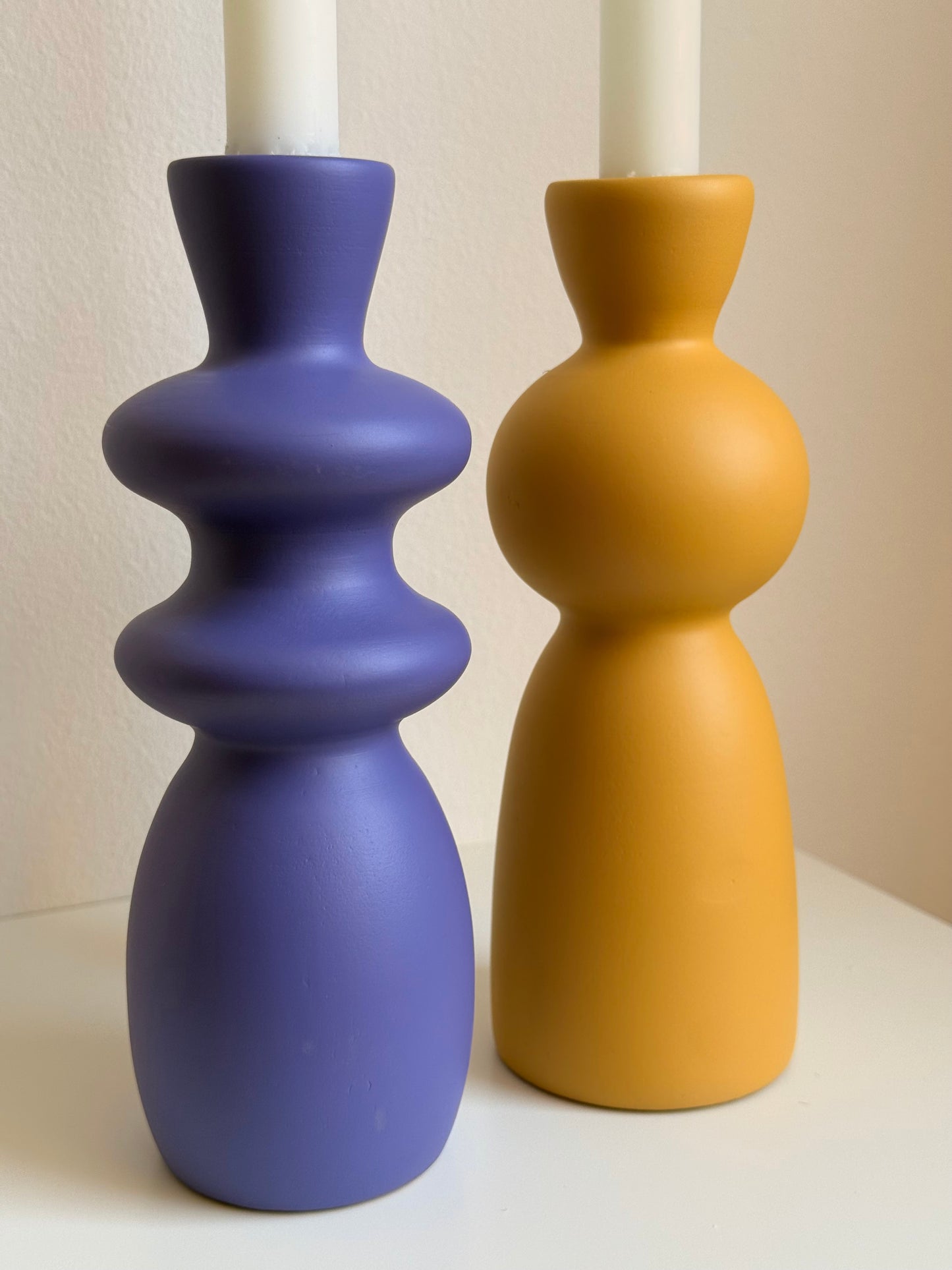 Puffy Candle Holders | Set of 2