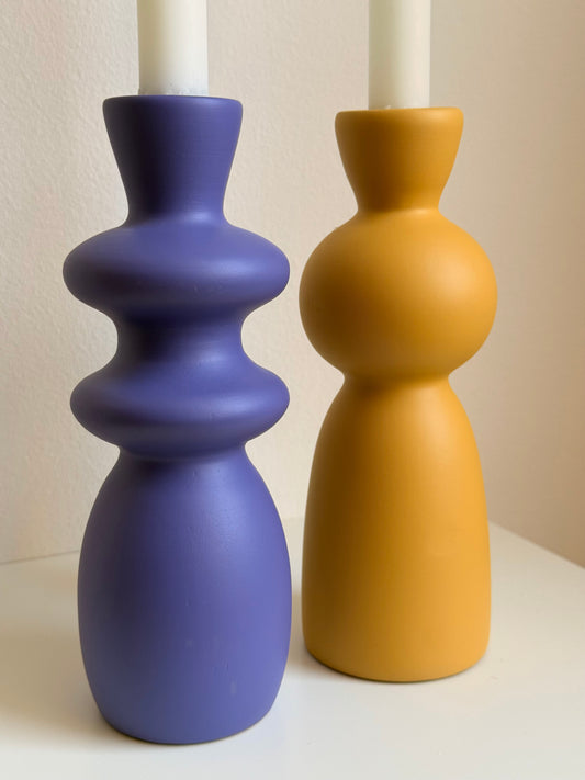 Puffy Candle Holders | Set of 2