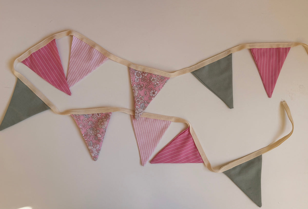 Little Bunting Garland – Handmade Fabric Wall Decor