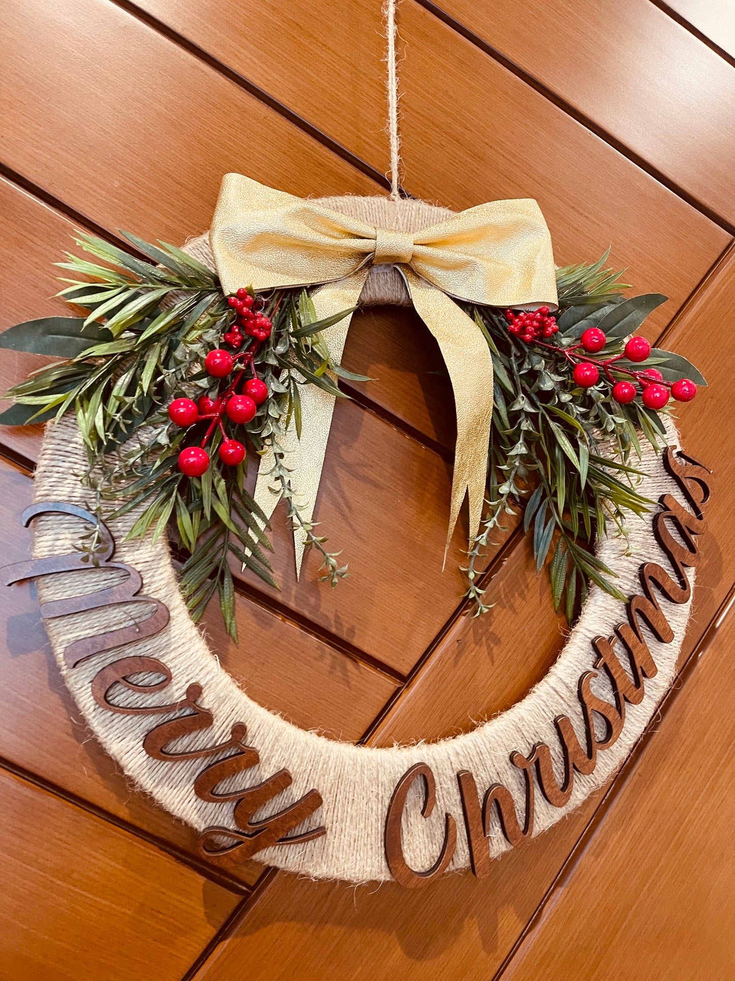 Mistletoe on Door Wreath