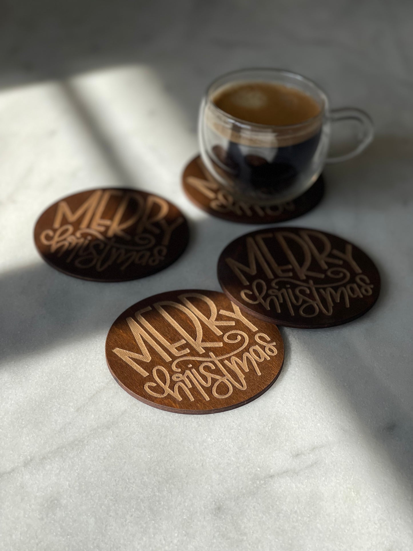 Round Christmas Coasters