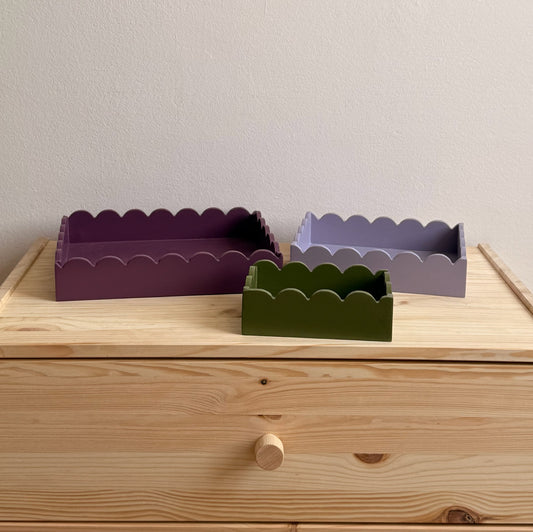 Scallop Nesting Trays | Set of 3