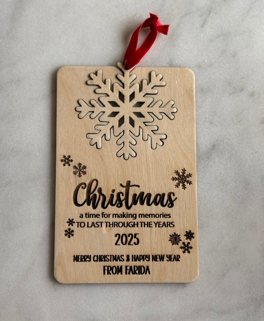 Snowflake Christmas Card