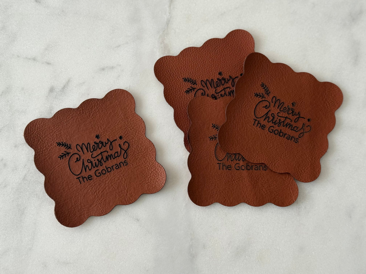 Holiday Scallop Coasters