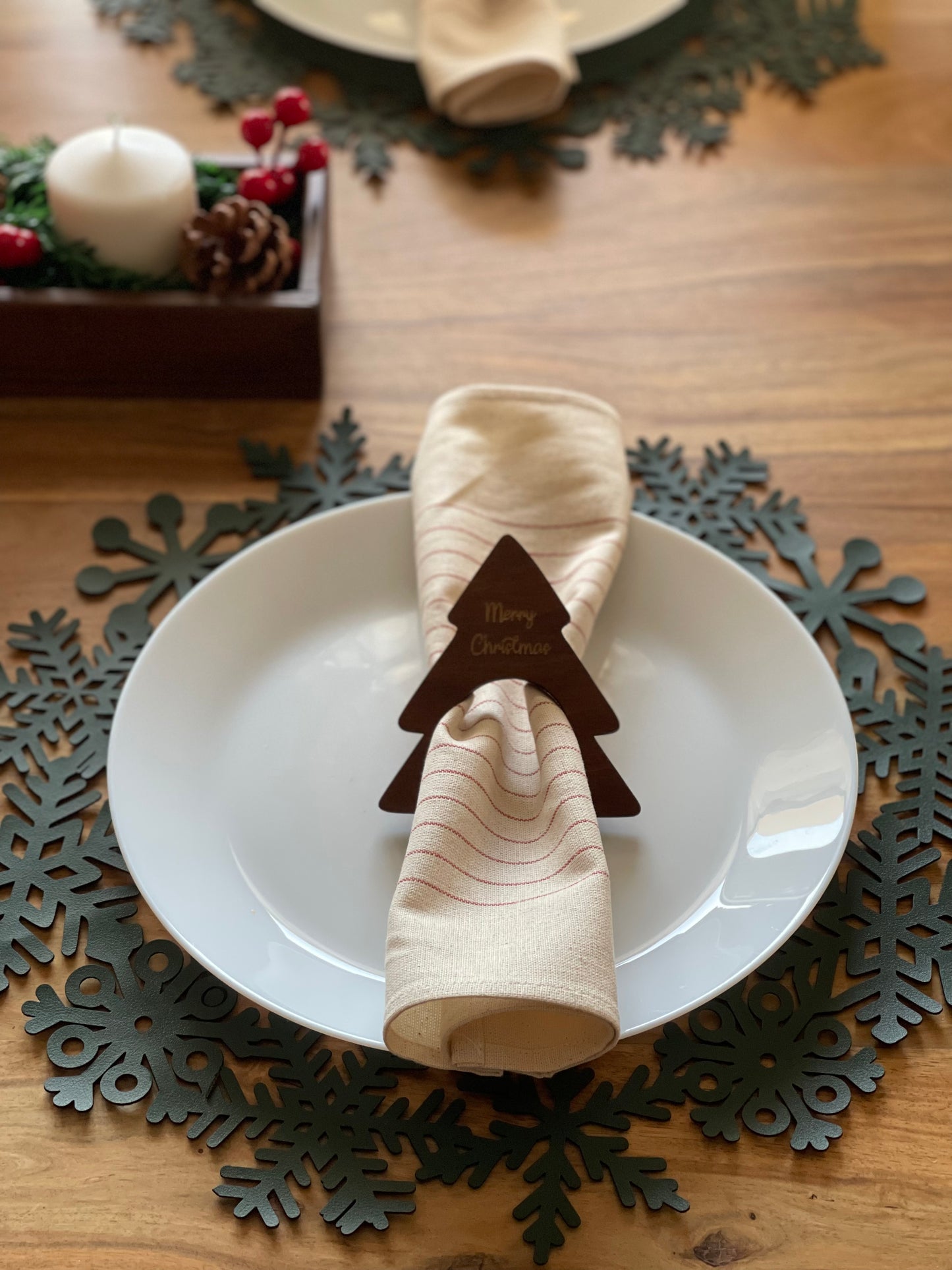 Leather Snowflake Sparkle Placemats