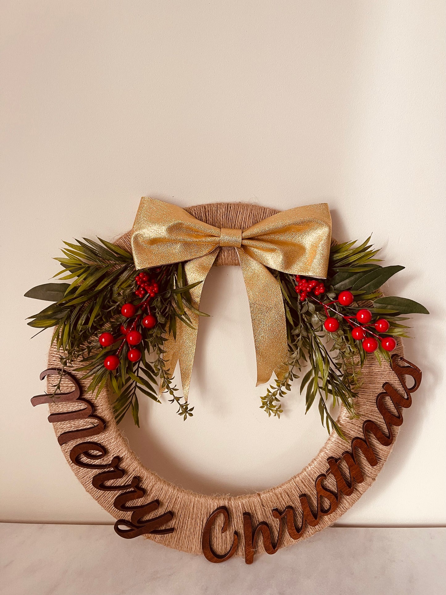 Mistletoe on Door Wreath