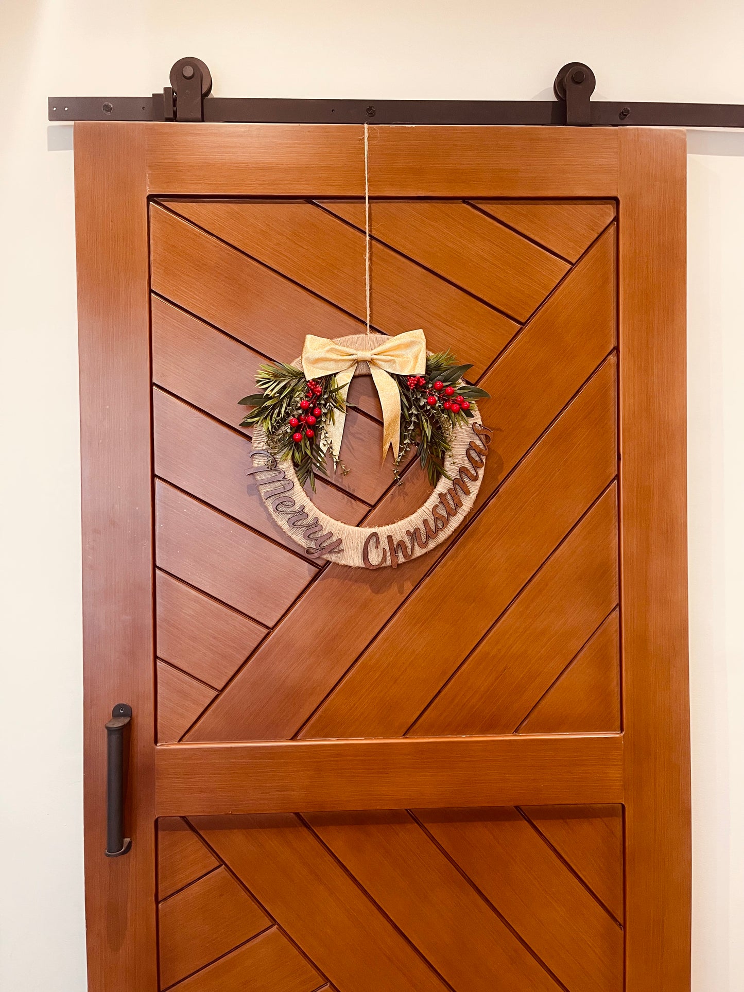 Mistletoe on Door Wreath