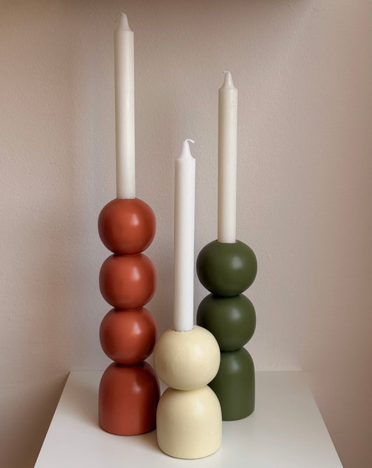 Bubble Stack Candle Holders | Set of 3