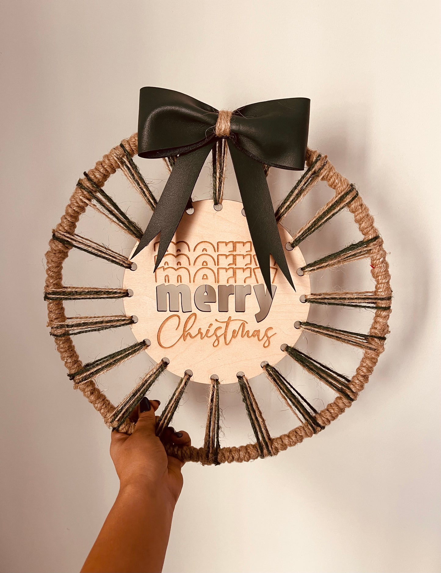 Green Christmas Wheel Wreath