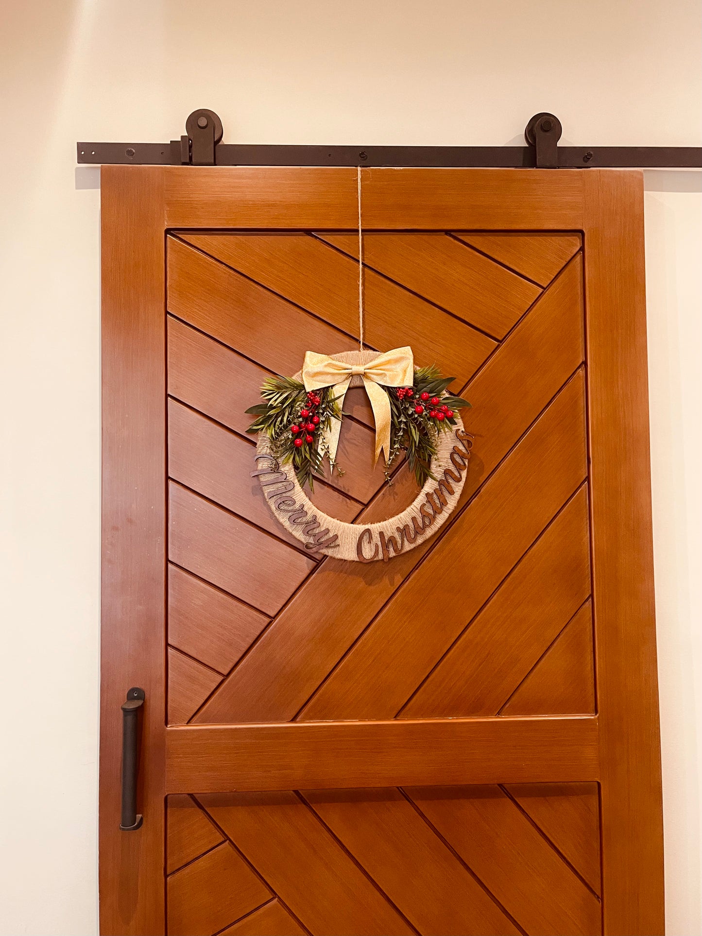 Mistletoe on Door Wreath