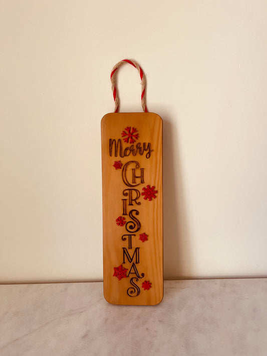 Red Christmas Plaque