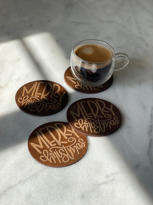 Round Christmas Coasters