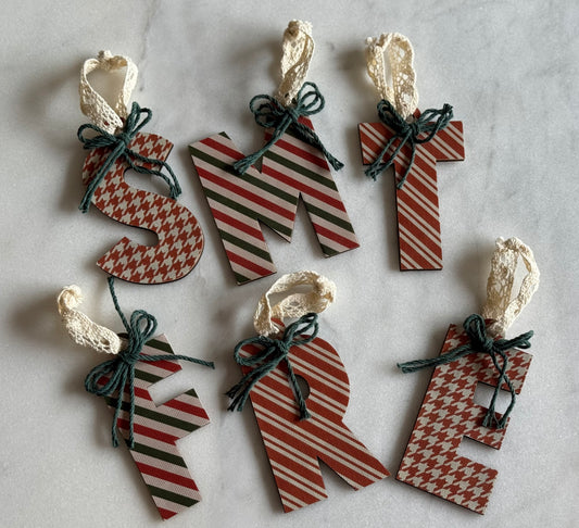 Letter Charm Ornaments