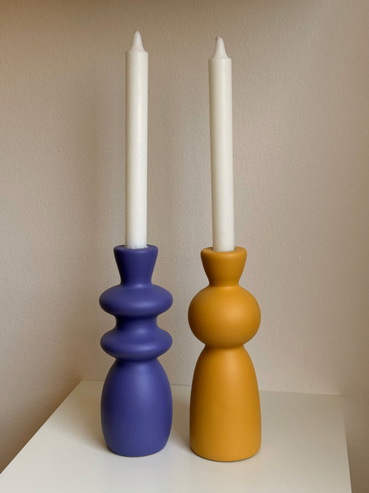 Puffy Candle Holders | Set of 2