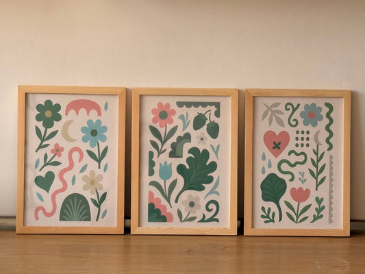 Playful Botanical Frames | Set of 3