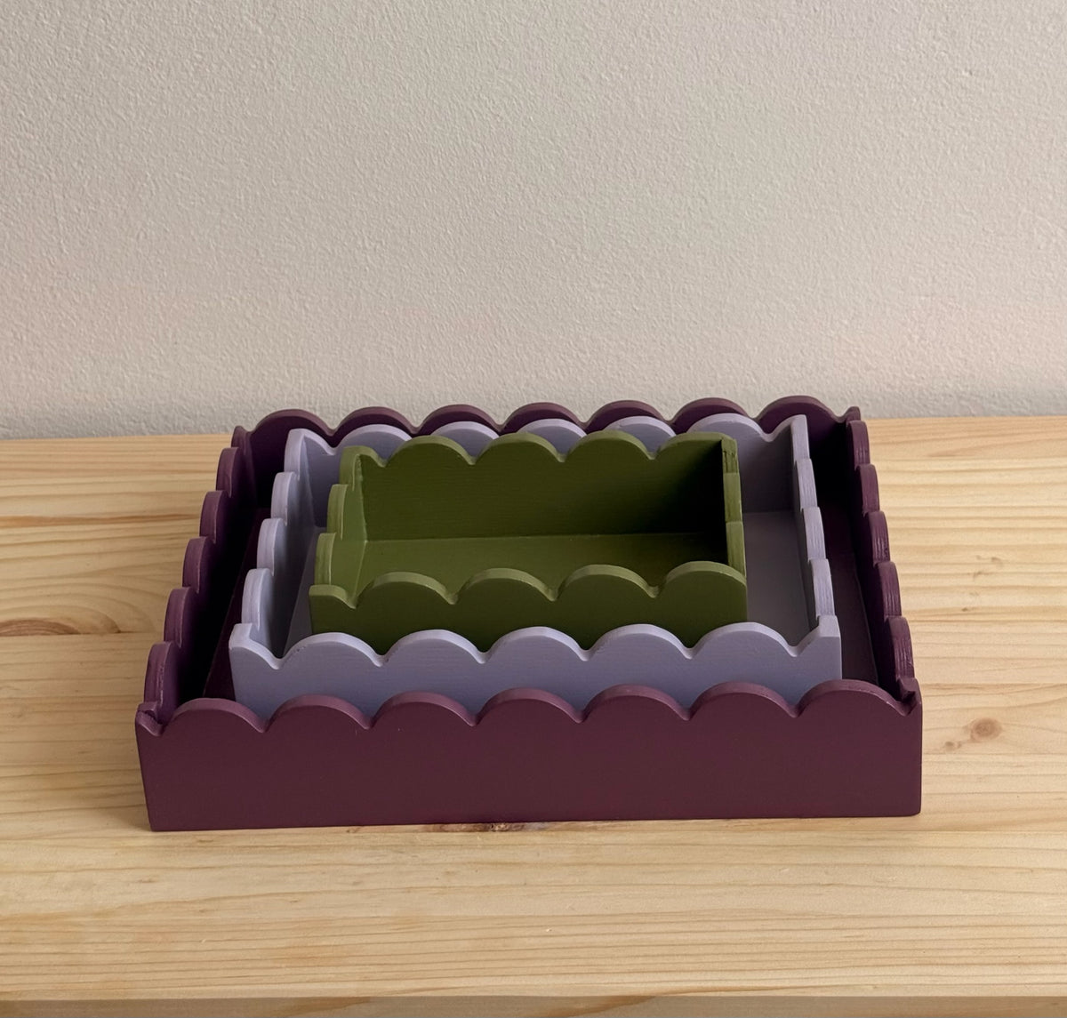 Scallop Nesting Trays | Set of 3