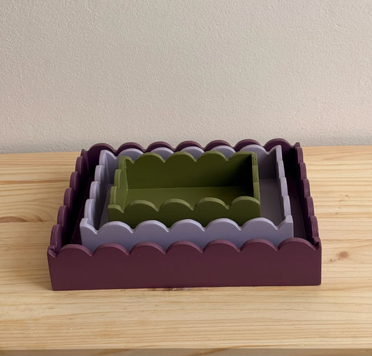 Scallop Nesting Trays | Set of 3