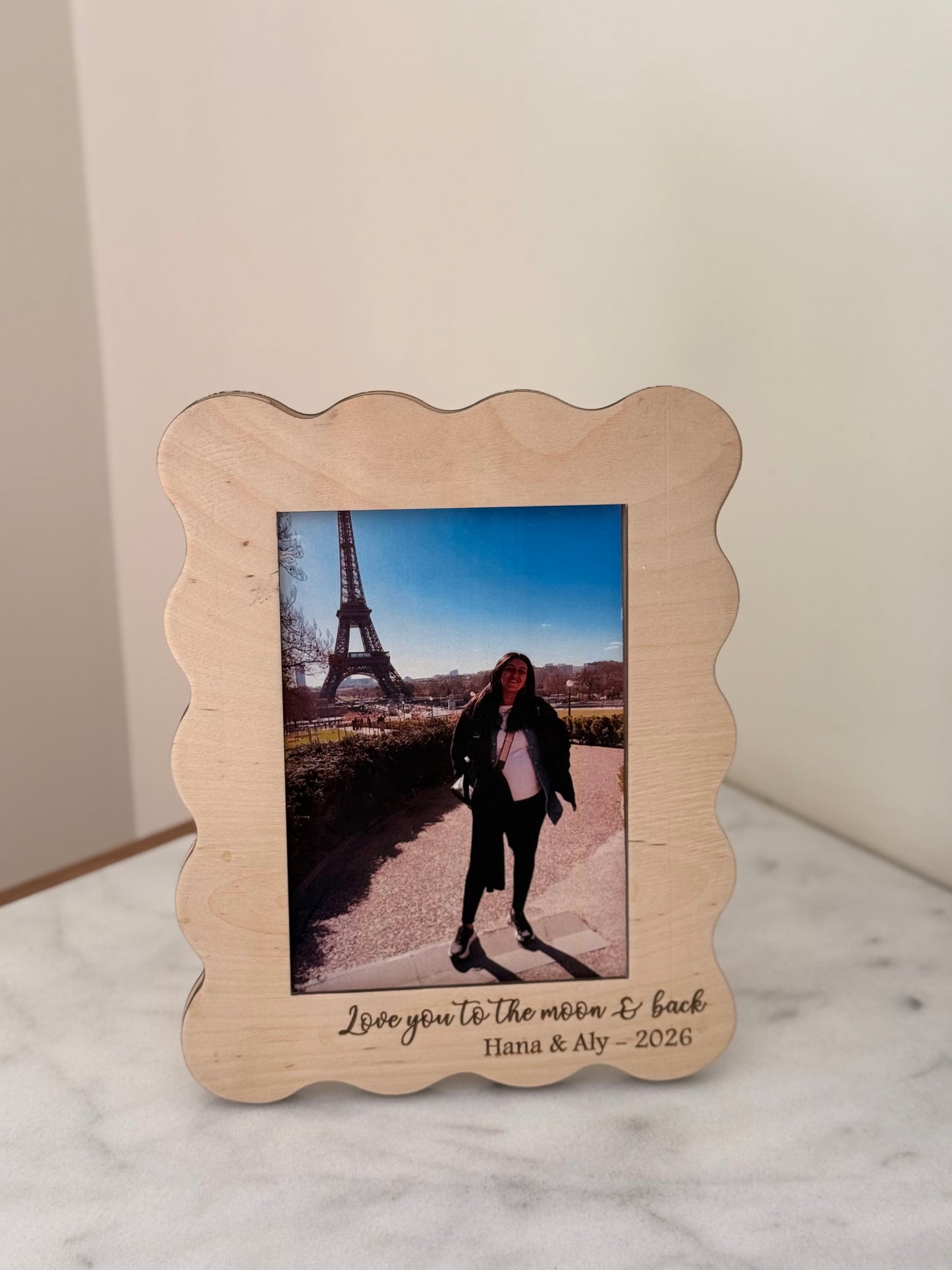 Moon & back wooden frame