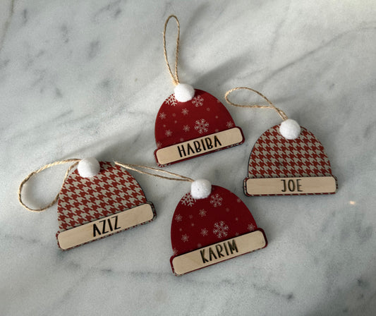 Frosted Hat Ornaments