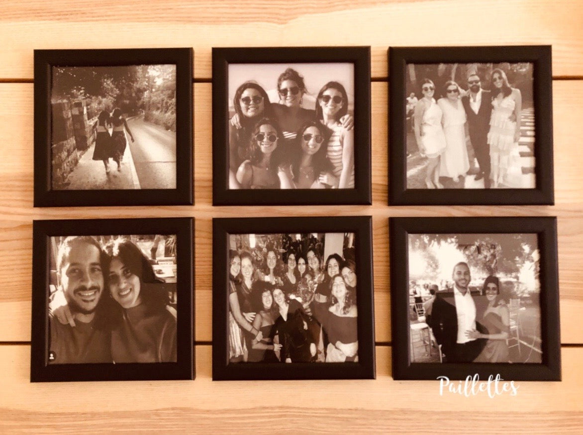 Squared Black & White Frames Set.