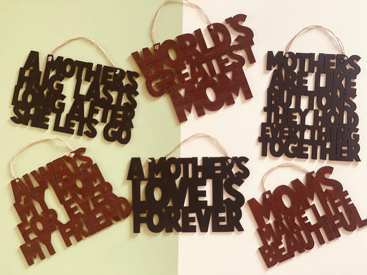 Mother's Quote Cutouts